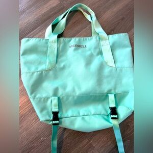 Merrell Ice Blue Tote Bag With Yoga Mat Straps